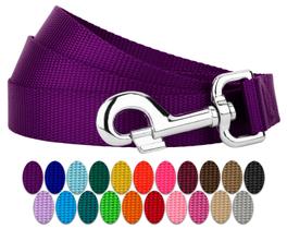 Coleira de nylon resistente Country Brook Petz de 2,5 cm de largura para cães coleira durável de estilo tradicional com encaixe fácil de usar fabricada nos EUA, roxa, 6 pés Coleira de nylon resistente Country Brook Petz de 2,5 cm de largura para cães coleira durável de estilo tradicional com encaixe fácil de usar fabricada nos EUA, roxa, 6 pés