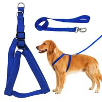 Coleira de Peitoral para Cachorro Porte Médio e Grande com Guia Ajustável Reforçada Passeio com Pet Coleira de Peitoral para Cachorro Porte Médio e Grande com Guia Ajustável Reforçada Passeio com Pet