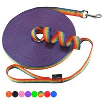 Coleira de treinamento Hi Kiss Dog Obedience Recall Nylon 9m Rainbow Coleira de treinamento Hi Kiss Dog Obedience Recall Nylon 9m Rainbow