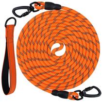 Coleira de treinamento Joytale Long Leash para cães, 30 pés, laranja