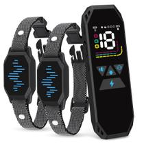 Coleira de treinamento para cães MEGWR Shock com controle remoto, pacote com 2, 2.500 pés Coleira de treinamento para cães MEGWR Shock com controle remoto, pacote com 2, 2.500 pés