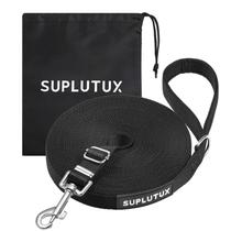 Coleira de treinamento para cães Suplutux de nylon ajustável de 15 m com bolsa