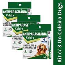 Coleira Dug's Antipulgas E Carrapatos Dug's - 3 Unidades - DUGS