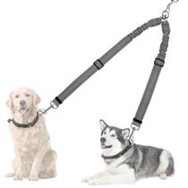 Coleira dupla para cães AUTOWT No Tangle, giratória refletiva de 360