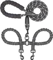 Coleira dupla para cães iYOShop 360 Swivel No Tangle, preta, média