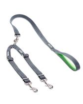 Coleira dupla para cães Mighty Paw, comprimento ajustável, reflexiva Coleira dupla para cães Mighty Paw, comprimento ajustável, reflexiva