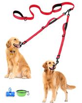 Coleira dupla para cães PetBonus Reflective Walking Training vermelha Coleira dupla para cães PetBonus Reflective Walking Training vermelha