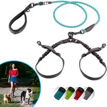 Coleira dupla para cães SparklyPets para 2 cães pequenos, sem emaranhados Coleira dupla para cães SparklyPets para 2 cães pequenos, sem emaranhados