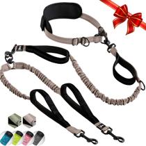 Coleira dupla para cães SparklyPets sem usar as mãos para 2 cães, marrom Coleira dupla para cães SparklyPets sem usar as mãos para 2 cães, marrom