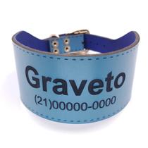 Coleira Galgos Identificação em Couro Natural, nome e Telefone gravados a La Coleira Galgos Identificação em Couro Natural, nome e Telefone gravados a La