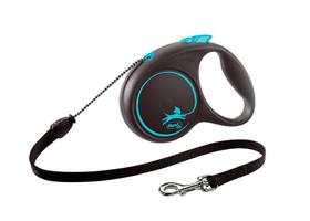 Coleira guia flexivel black design corda m 5m azul cachorro Coleira guia flexivel black design corda m 5m azul cachorro
