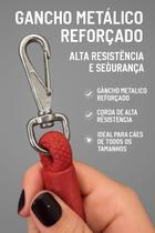 Coleira Guia Para Cachorros de Todos os Tamanhos e Raças- Resistente, Confortável e Ajustável- 1 metro- 8 milímetros a c Coleira Guia Para Cachorros de Todos os Tamanhos e Raças- Resistente, Confortável e Ajustável- 1 metro- 8 milímetros a c
