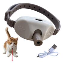 Coleira Laser Interativa Gato Colar Brinquedo Pet Animal Caça Recarregavel Pratico Divertido Usb Portatil Coleira Laser Interativa Gato Colar Brinquedo Pet Animal Caça Recarregavel Pratico Divertido Usb Portatil