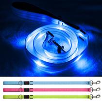 Coleira LED para cães Blinlit, recarregável, impermeável, nylon de 4 pés