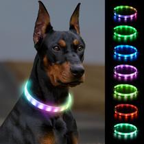 Coleira LED para cães Joytale Light Up à prova de chuva recarregável