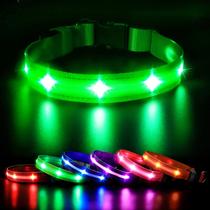 Coleira LED para cães MASBRILL recarregável resistente à água Coleira LED para cães MASBRILL recarregável resistente à água