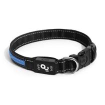 Coleira luminosa LED para cachorro ajustável azul Mimo P PP339