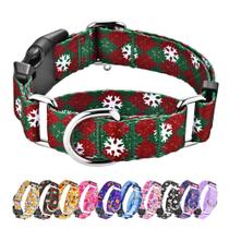 Coleira Martingale para cães Hikiko vermelha verde xadrez pequena de nylon