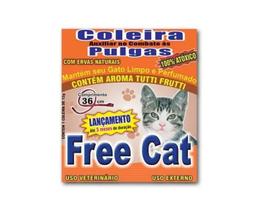 Coleira Natural Antipulga Free Cat 36cm Gatos