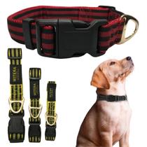 Coleira Nylon Ajustável Resistente Confortável Com Triangulo De Metal Cães Grande e Pequeno LR-0213