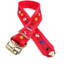 Coleira Nylon Cachorro Nicapet Cor Vermelha Nº 6 Pata Osso Coleira Nylon Cachorro Nicapet Cor Vermelha Nº 6 Pata Osso