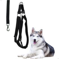 Coleira para Cachorro Cães Grandes Golden Pit Bull Terrier Husky com Peitoral PET com Guia Preto - DLM.SMART10 Coleira para Cachorro Cães Grandes Golden Pit Bull Terrier Husky com Peitoral PET com Guia Preto - DLM.SMART10