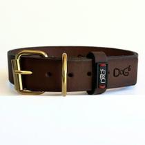 Coleira para Cachorro em Couro - Friend Ouro