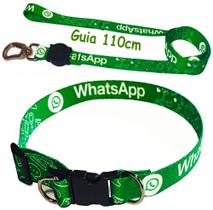 Coleira Para Cachorro + Guia de 1,10cm