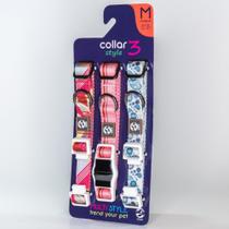 Coleira para cachorro ZCARE com 3 estilos Brighten Média