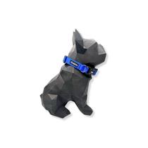 Coleira para cachorros com Tag QR Code Azul Royal