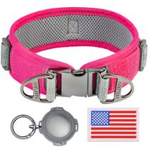 Coleira para cães ADITYNA Durable 5 cm AirTag para cães médios rosa