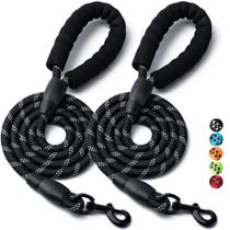 Coleira para cães BOOMIBOO Heavy Duty Nylon Rope, alça acolchoada, pacote com 2 unidades Coleira para cães BOOMIBOO Heavy Duty Nylon Rope, alça acolchoada, pacote com 2 unidades