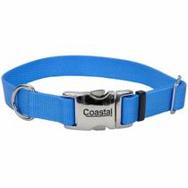 Coleira para cães Coastal com fivela de metal ajustável azul 1,6 cm x 25-36 cm Coleira para cães Coastal com fivela de metal ajustável azul 1,6 cm x 25-36 cm