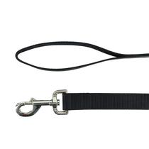 Coleira para cães Coastal de camada única de nylon 2,5 cm x 1,2 m preta