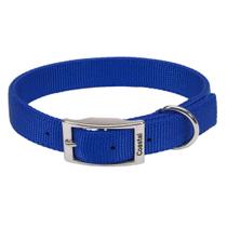 Coleira para cães Coastal de dupla camada de nylon azul 2,5x66 cm