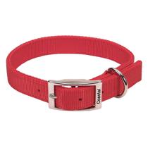 Coleira para cães Coastal de dupla camada de nylon vermelha 2,5x56cm