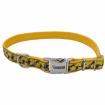 Coleira para cães Coastal Ribbon Fivela de metal ajustável amarela 1,5x30-46 cm Coleira para cães Coastal Ribbon Fivela de metal ajustável amarela 1,5x30-46 cm