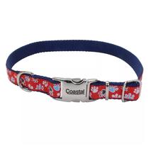 Coleira para cães Coastal Ribbon Fivela de metal ajustável vermelha 2x20 cm Coleira para cães Coastal Ribbon Fivela de metal ajustável vermelha 2x20 cm