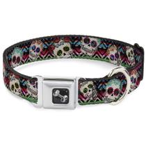 Coleira para cães com fivela Sugar Skulls Zarape Multicolor
