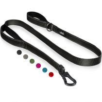 Coleira para cães, duas orelhas, preta, 120 cm com 2 alças acolchoadas Coleira para cães, duas orelhas, preta, 120 cm com 2 alças acolchoadas