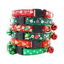 Coleira Para Cães E Gatos Com Estampa De Árvore De Natal E Sino, Corrente Para Cães, Colar Para