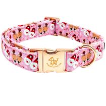 Coleira para cães, elegante, cauda pequena, estampa de veado, ajustável S Coleira para cães, elegante, cauda pequena, estampa de veado, ajustável S