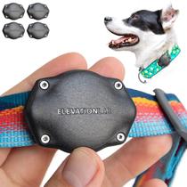 Coleira para cães Elevation Lab TagVault AirTag, pacote com 4 unidades, preta