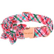 Coleira para cães, estilo exclusivo, patas, laço de algodão, branco, vermelho, grade