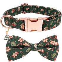 Coleira para cães Faygarsle Christmas Bowtie Metal Fivela Coleira para cães Faygarsle Christmas Bowtie Metal Fivela