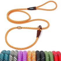 Coleira para cães Fida Durable Slip Lead 6 pés x 3/8 polegadas de nylon laranja