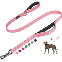 Coleira para cães Fida Heavy Duty 150 cm com 2 alças acolchoadas rosa