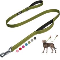 Coleira para cães Fida Heavy Duty 150 cm com 2 alças acolchoadas verdes