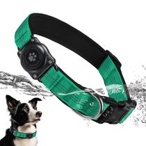Coleira para cães Furrigo Upgrade AirTag Holder à prova d'água refletiva Coleira para cães Furrigo Upgrade AirTag Holder à prova d'água refletiva