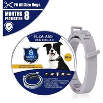 Coleira para Cães/Gatos Contra Pulgas, Carrapatos e Leishmaniose, Proteção Ajustável de Silicone Anti-Mosquito 8 Meses T